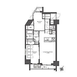 都営三田線 西巣鴨駅 徒歩6分の賃貸マンション 5階2LDKの間取り