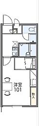 レオパレス天伯1 1Kの間取図画像