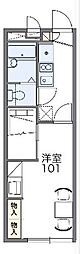 レオパレス彦 2階1Kの間取り