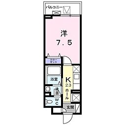 都営三田線 蓮根駅 徒歩9分の賃貸マンション 3階1Kの間取り