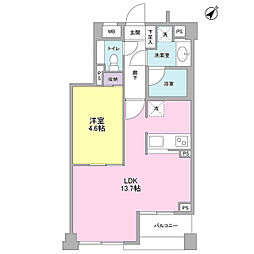 プラン赤羽 4階1LDKの間取り