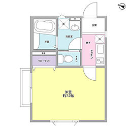 ラルーチェ 1Kの間取図画像