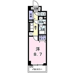 コリーヌ藤が丘 1Kの間取図画像