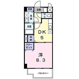 フォレスト光 1DKの間取図画像