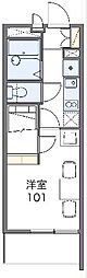 レオパレス青柳 1Kの間取図画像