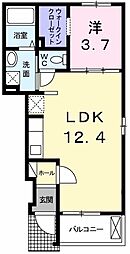 エヌ・フラット 1LDKの間取図画像