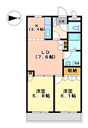 間取図画像 2LDK