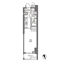 ハマチョウホテル&アパートメント 1Kの間取図画像