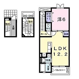 ネオプリンス 3階1LDKの間取り