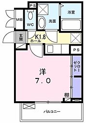 ローゼンハイム5 1Kの間取図画像
