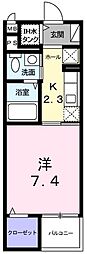 サニーレジデンス 1Kの間取図画像