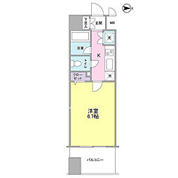 JR山手線 恵比寿駅 徒歩9分の賃貸マンション 7階1Kの間取り