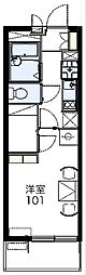 レオパレスエスペランサ5 1Kの間取図画像