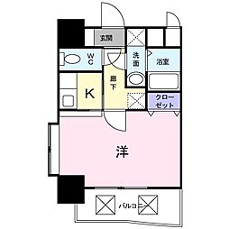 セレーノ・コンフォート大手門 1Kの間取図画像