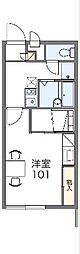 レオパレス明野 1Kの間取図画像