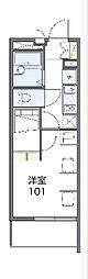 レオパレスラ　ローズコリン 1階1Kの間取り