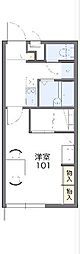 レオパレスパル 1階1Kの間取り