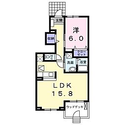 ブランシェノーブル 1LDKの間取図画像
