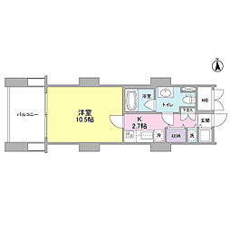 東京臨海高速鉄道りんかい線 天王洲アイル駅 徒歩9分の賃貸マンション 2階1Kの間取り