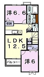 マーベラスA 2LDKの間取図画像