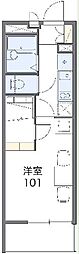 レオパレスタナヒガーデン 1Kの間取図画像