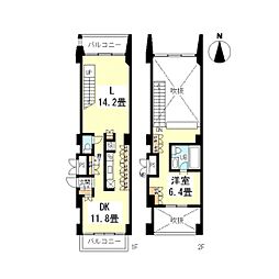 都営三田線 芝公園駅 徒歩5分の賃貸マンション 6階1LDKの間取り