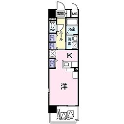 ボヌール・リュミエール1 ワンルームの間取図画像