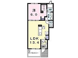 パルトカーサ7 1階1LDKの間取り