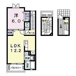 フェリーゼス 1LDKの間取図画像