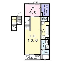 Ｌａ　Ｌｕｃｅ 4階1LDKの間取り