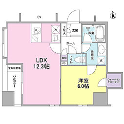 リバーレ東新宿 1LDKの間取図画像
