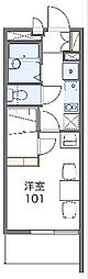 レオパレスマース 1Kの間取図画像