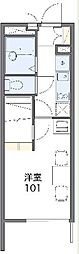 レオパレスエアーポート 1Kの間取図画像
