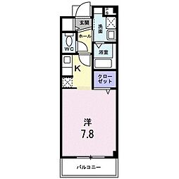 ファインズコート ワンルームの間取図画像