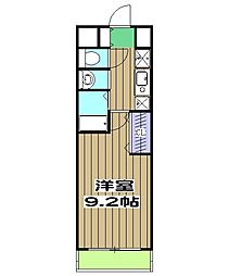ネオパレス亀岡 4階1Kの間取り