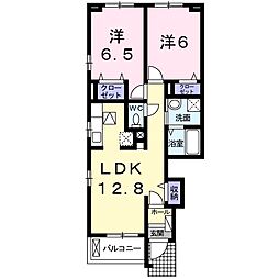 サンリット 2LDKの間取図画像