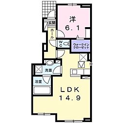 ファイン　スカイＡ 1階1LDKの間取り