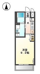 Ｂｌｕｅ Ｂｌｏｓｓｏｍ（ブルーブロッサム） 2階1Kの間取り