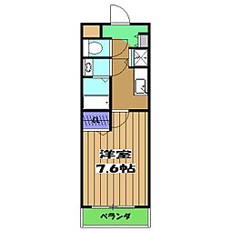 阪急京都本線 西院駅 徒歩3分の賃貸マンション 3階1Kの間取り
