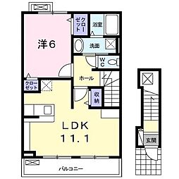クラールSY 1LDKの間取図画像