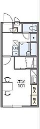 レオパレスマリオン 1Kの間取図画像