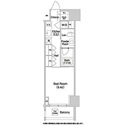COMFORIA門前仲町 1Kの間取図画像