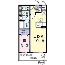 ハルミモザ 1LDKの間取図画像