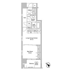 東京メトロ半蔵門線 神保町駅 徒歩3分の賃貸マンション 5階1LDKの間取り