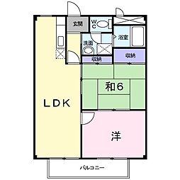 サンヒルズ 1階2LDKの間取り