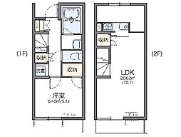 伊豆箱根鉄道駿豆線 田京駅 徒歩5分の賃貸アパート 1階1LDKの間取り