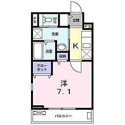 京王線 代田橋駅 徒歩8分の賃貸アパート 3階1Kの間取り