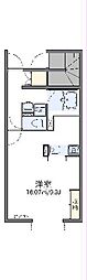 レオネクストテリエ2 1Kの間取図画像