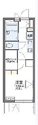 レオパレスさくら坂 1Kの間取図画像