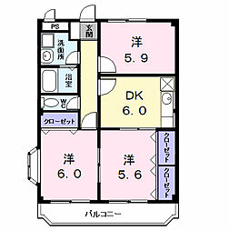 シャトレ純 1階3DKの間取り